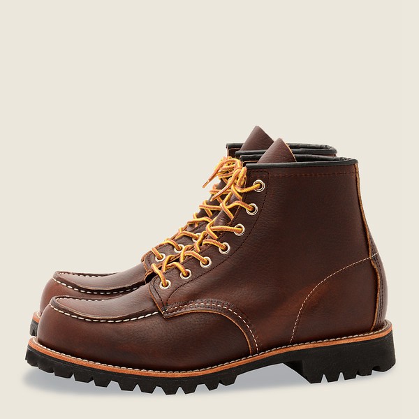 Bottes Red Wing Heritage - Roughneck - 6-Inch Oil-Slick Cuir - Marron Foncé - Homme 049JUGOSC